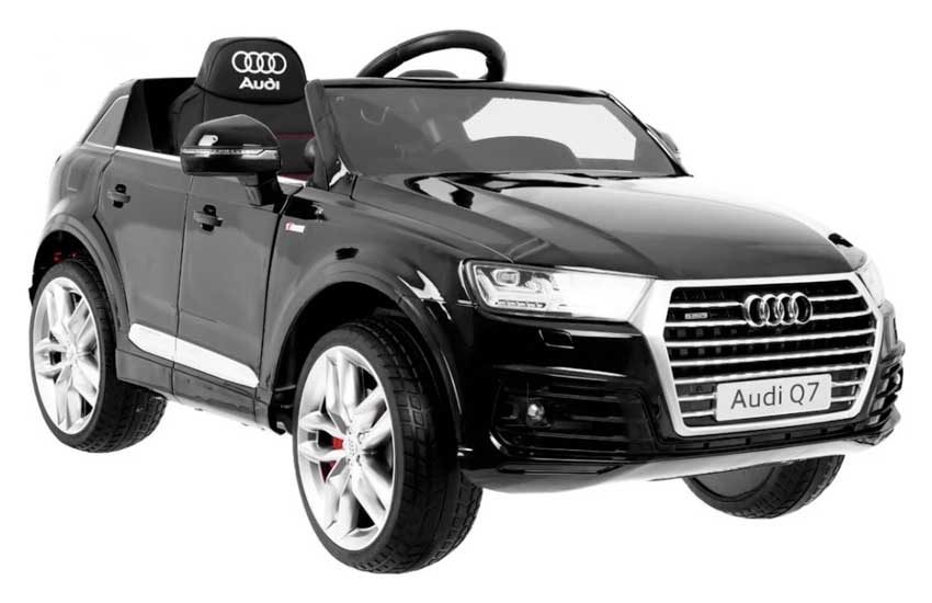 Czarne Audi Q7 na akumulator – idealny samochód elektryczny dla 10-latka