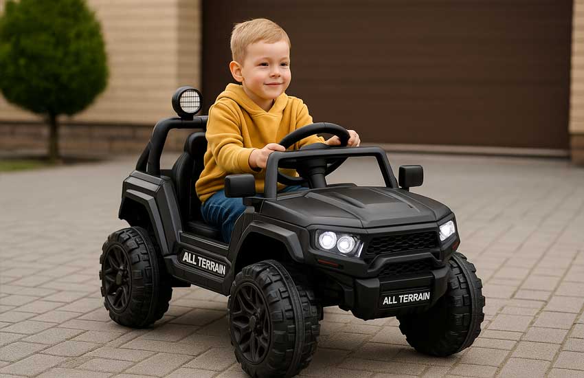 Dziecko prowadzi auto elektryczne All Terrain