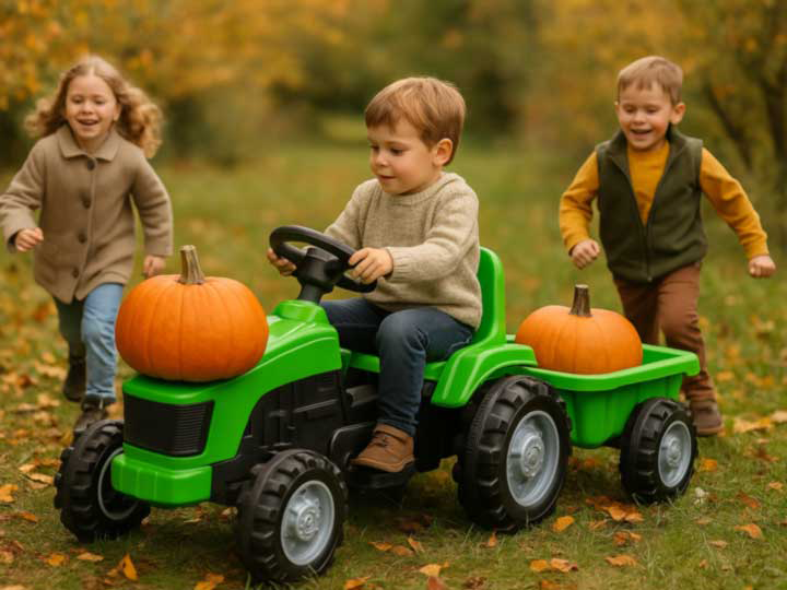 Traktorek z Przyczepą – jesienna frajda