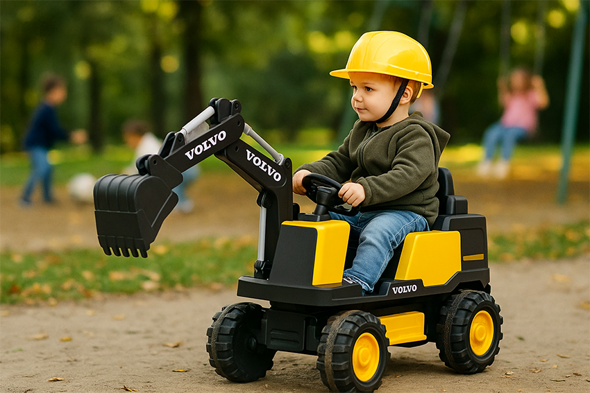Koparka Volvo - rozwój dziecka przez zabawę