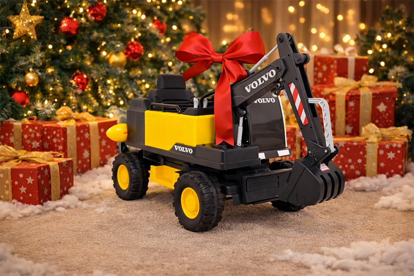 Koparka Volvo na akumulator pod choinkę